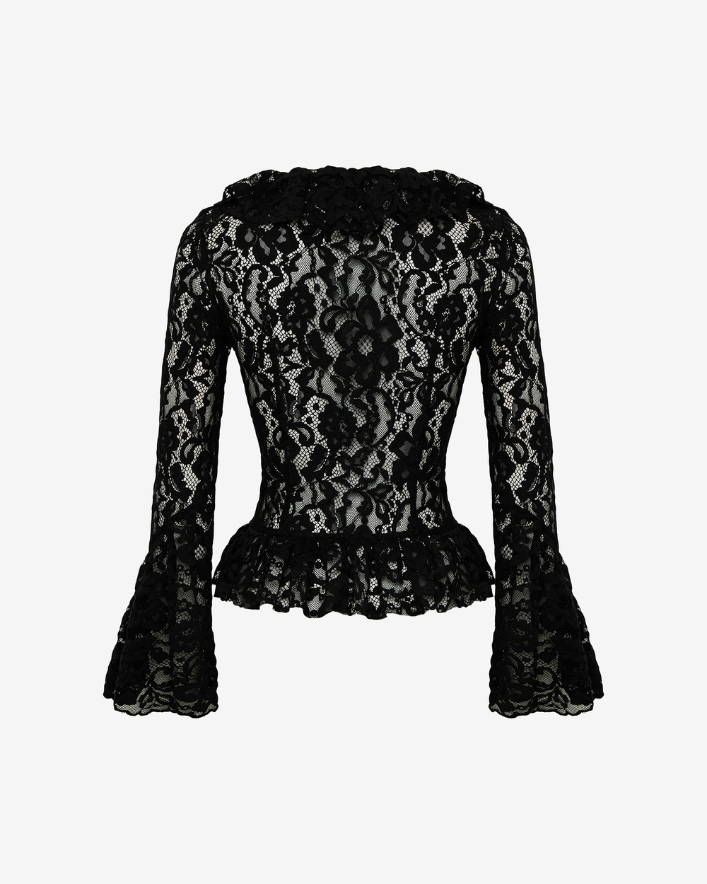 Блуза из кружева с фестонами