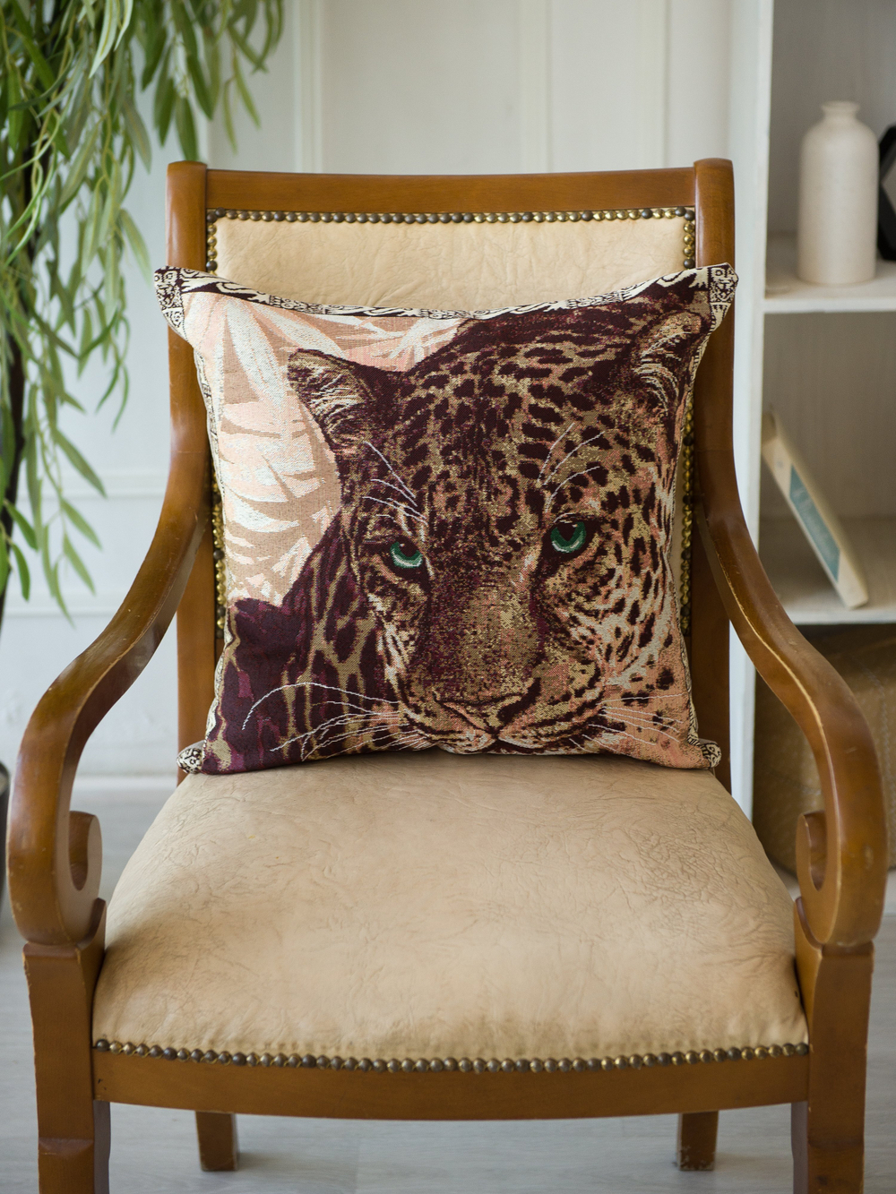 Наволочка для декоративной подушки Леопард 47х47