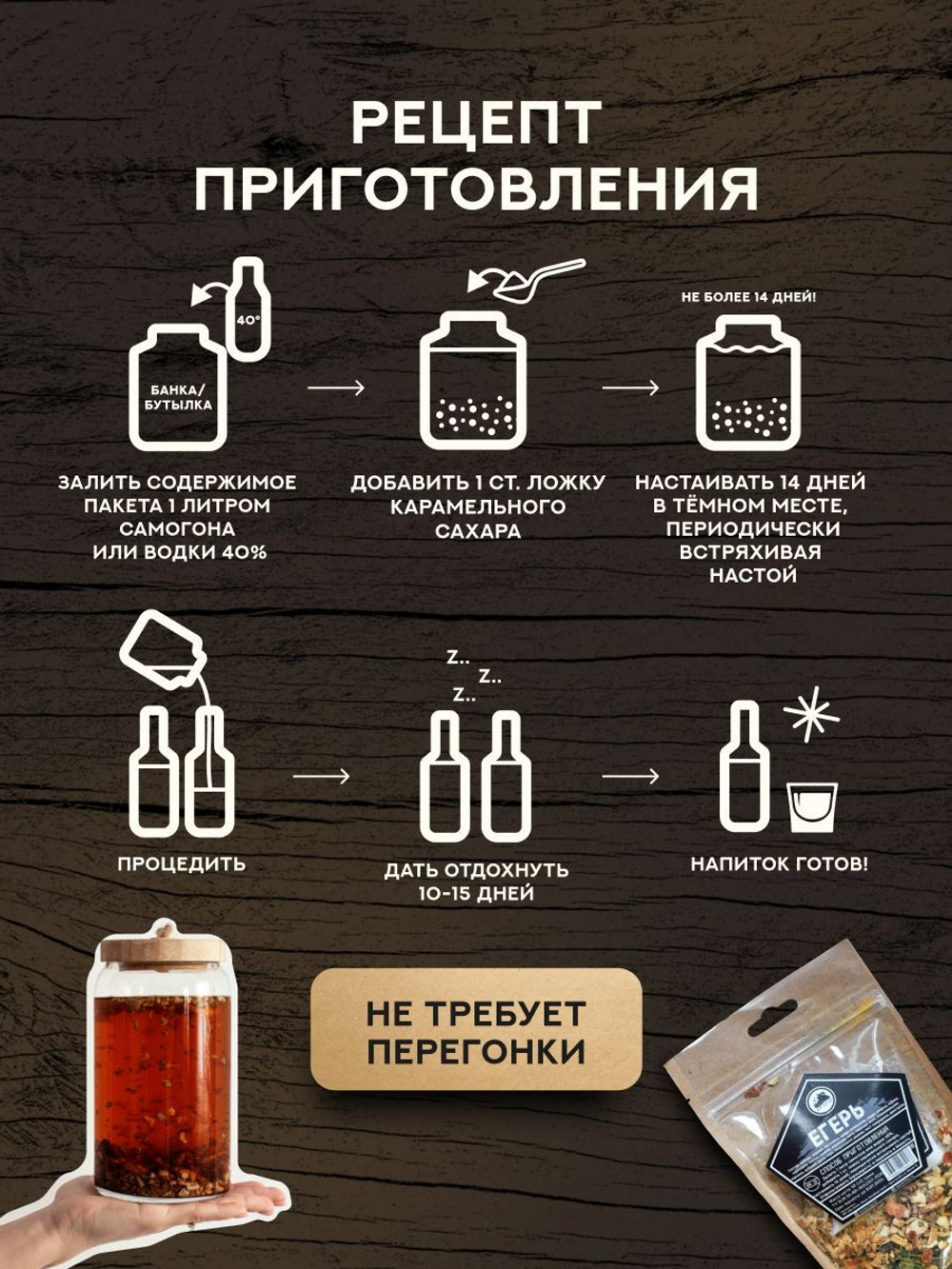 Набор трав для настаивания Егерь (+бутылка 0,5 литра) подарок