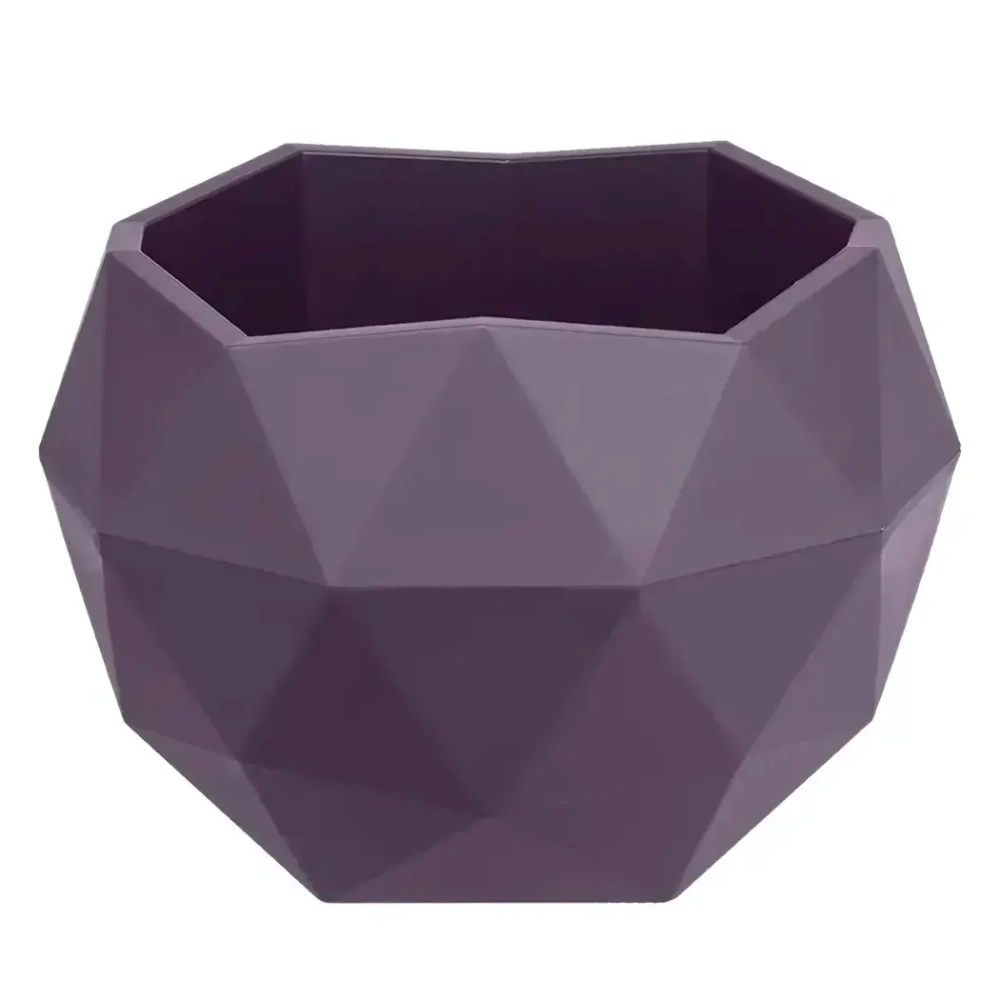 Кашпо для цветов пластиковое 2,5л d-21.8 см «Топаз» Сливовый