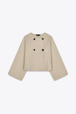 ZARA КАРДИГАН НА ЗАПÁХЕ, ПЕСОЧНЫЙ