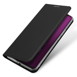 Чехол книжка из PU кожи черного цвета для Xiaomi Poco M7 Pro 5G, серия Skin Pro Series от Dux Ducis