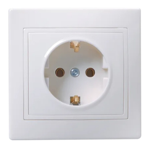 Розетка 2P+E Schuko без шторок 16А IEK КВАРТА белый (РС10-3-КБ) ERK14-K01-16-DM
