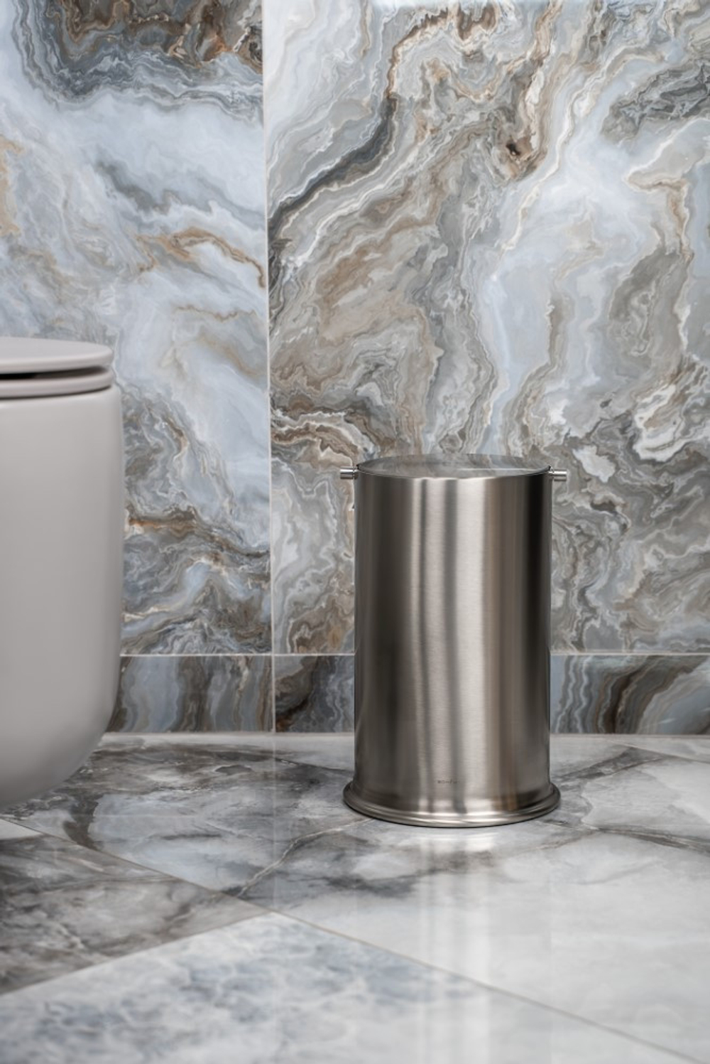 Мусорное ведро с вращающейся крышкой Boheme 10916-NB Nickel Brush