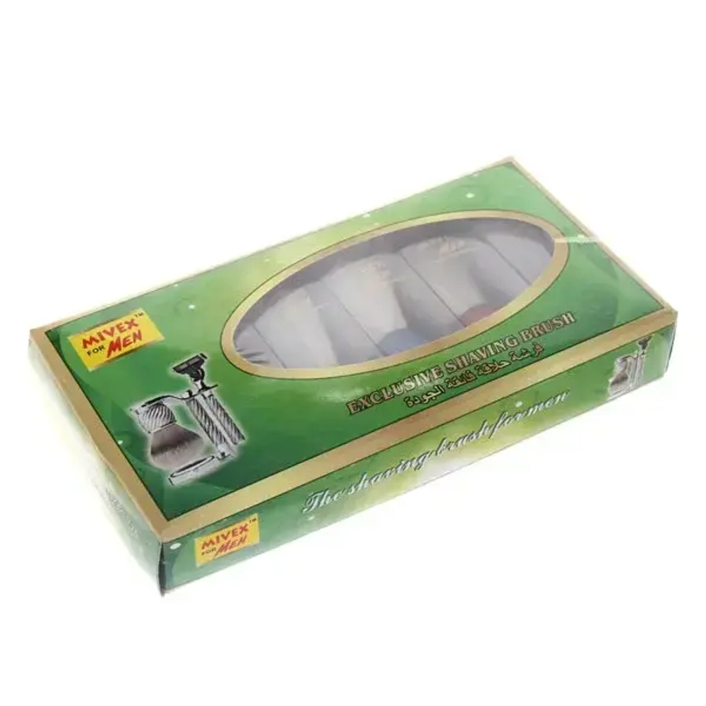 Помазок для бритья в пластиковой коробке «Томас», широкая полоска, цвет микс, 8см