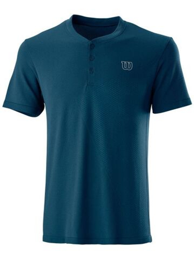 Мужское теннисное поло Wilson Power Seamless Henley II M - majolica blue