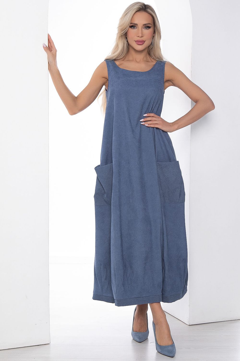 Сарафан В стиле бохо (голубой) П10097 LT Collection