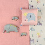 Погремушка из хлопка Слоник lou из коллекции tiny world 14х8 см