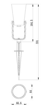 Грунтовый светильник 5W 4000K 4033-1T черный Relief Favourite