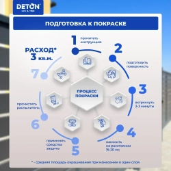 Грунтовка / Эпоксидный грунт DETON, серый, баллон аэрозоль 520 мл