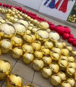 Большие Бусы из шаров разного диаметра