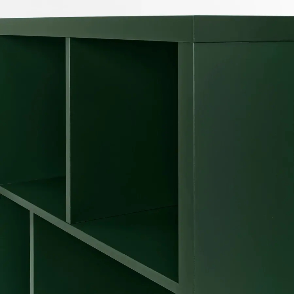 Стеллаж с опорной рамой - IKEA KALLAX/КАЛЛАКС ИКЕА, 147x94см, темно-зеленый
