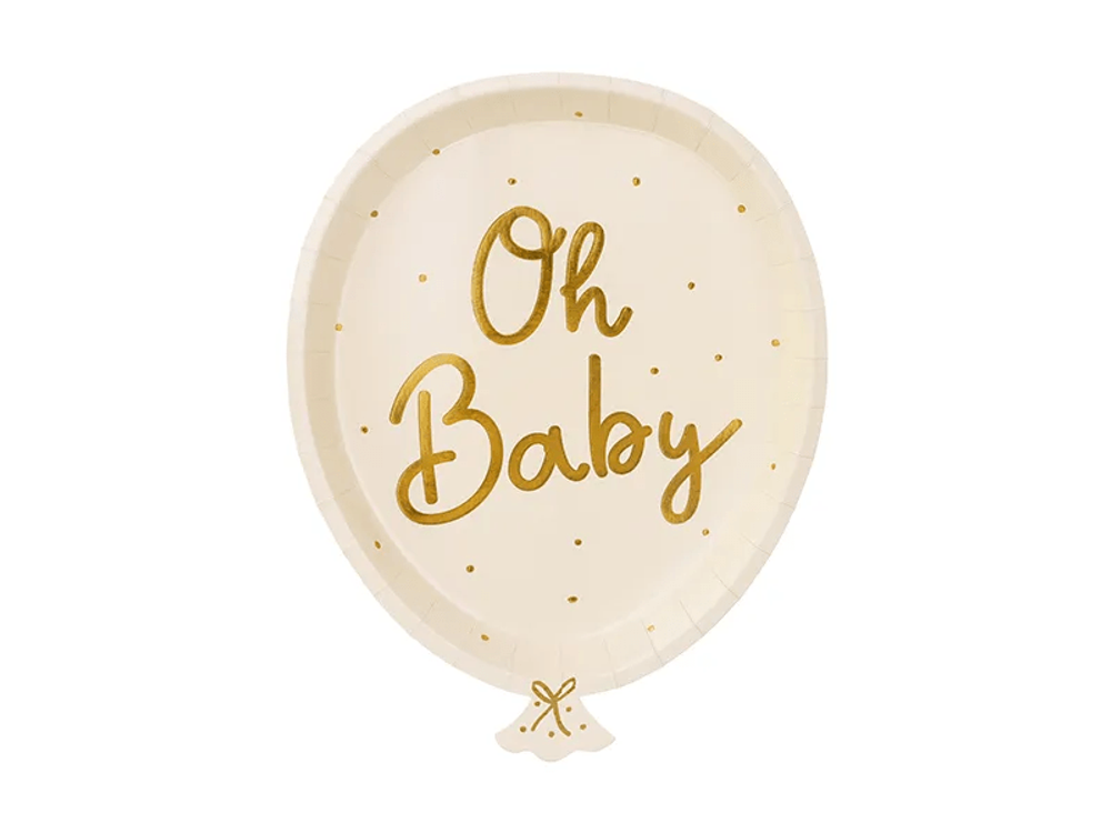 Тарелки в форме шарика "Oh, baby" 6 шт.