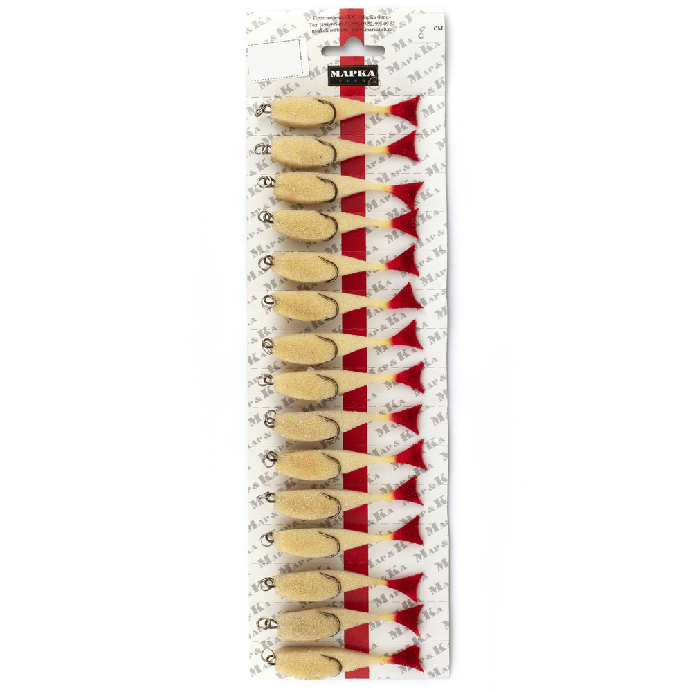 Поролоновая рыбка "Марка" мерцающая, 8см (15шт/уп)