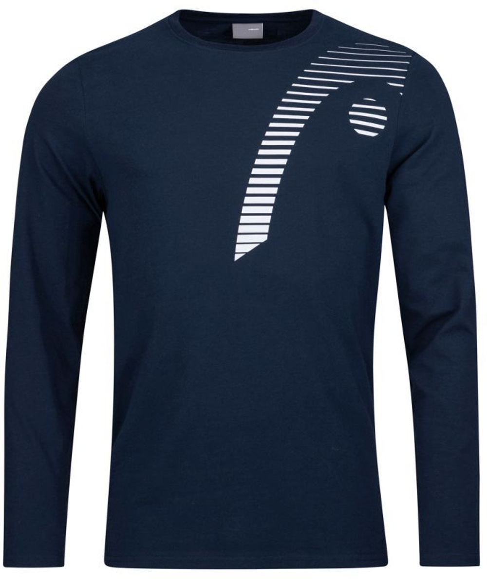Теннисная футболка Head Club 21 Cliff LS M - Blue