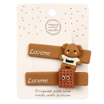 Зажимы для волос детские 2шт "Вкусная милка" 658-157 (JINRE TRAVEL)