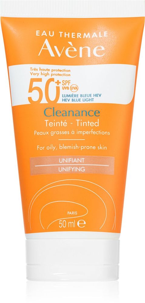 Avène тонизирующая жидкость SPF 50+ Cleanance