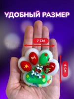 Антистресс игрушка Таба сквиш лапка Новогодняя липкая сквиши