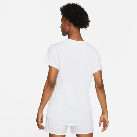 Мужская теннисная футболка Nike Court Dri-Fit Challenger Top SS Rafa - белый, черный