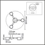 8306/3C COMFI LN26 333 белый, металл/дерево Светильник потолочный GX53 LED 3*7W 220V VUDI