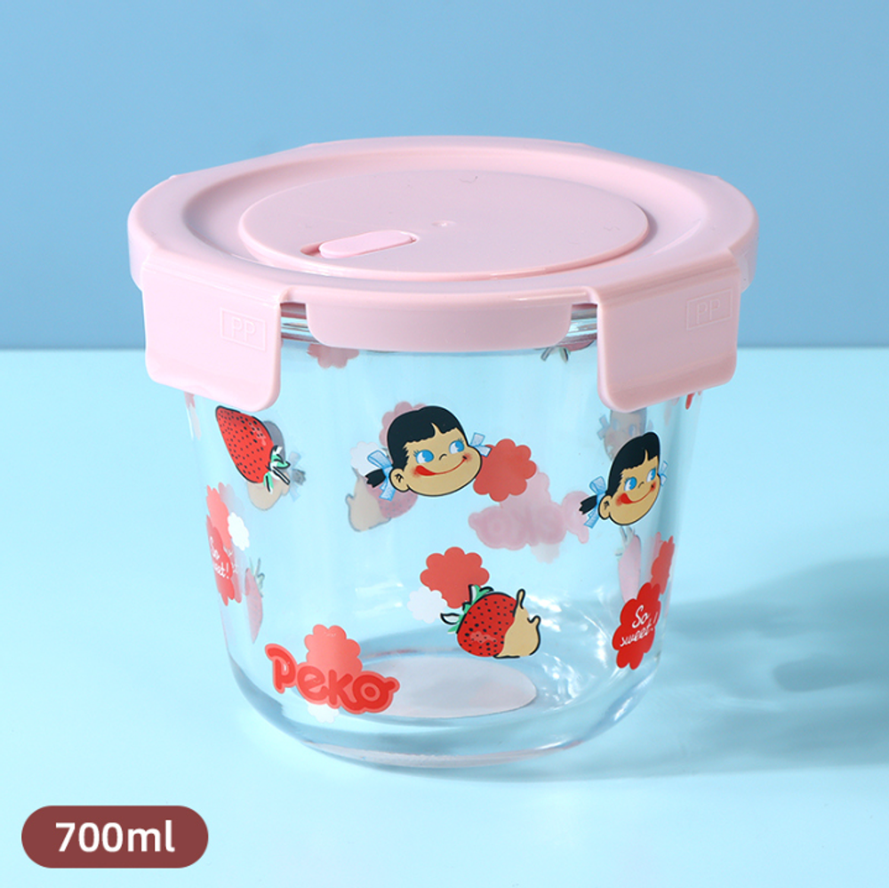 Стеклянный контейнер с крышкой, 700мл &quot;Strawberry Girl&quot;