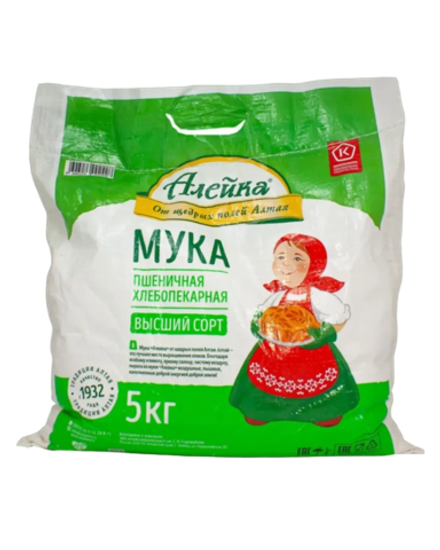 Мука пшеничная Алейка Высший сорт 5кг