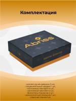 Ручка цинковая на тонком квадратном основании ABRISS R50.187 CP/BL (Хром/Черная вставка)