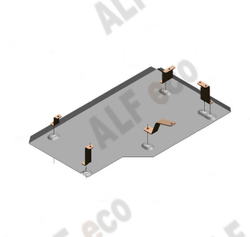 Защита кондиционера (сталь 2 мм) для Honda StepWGN III 2005-2009 (V - 2.0) Alfeco.ALF0930st