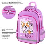 Рюкзак ПИФАГОР SCHOOL, 1 отделение, 3 кармана, "Fluffy akita", 38x28х14 см, 272084