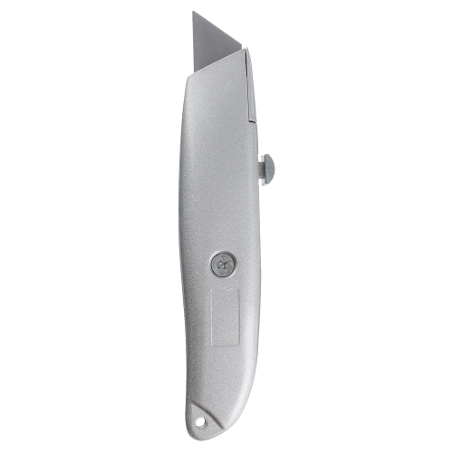 Нож 19мм с трапециевидным лезвием, мет.корпус, 5 лезвий в комп.