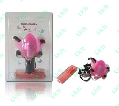 Нежный клиторальный стимулятор бабочка с вибрацией на ремнях