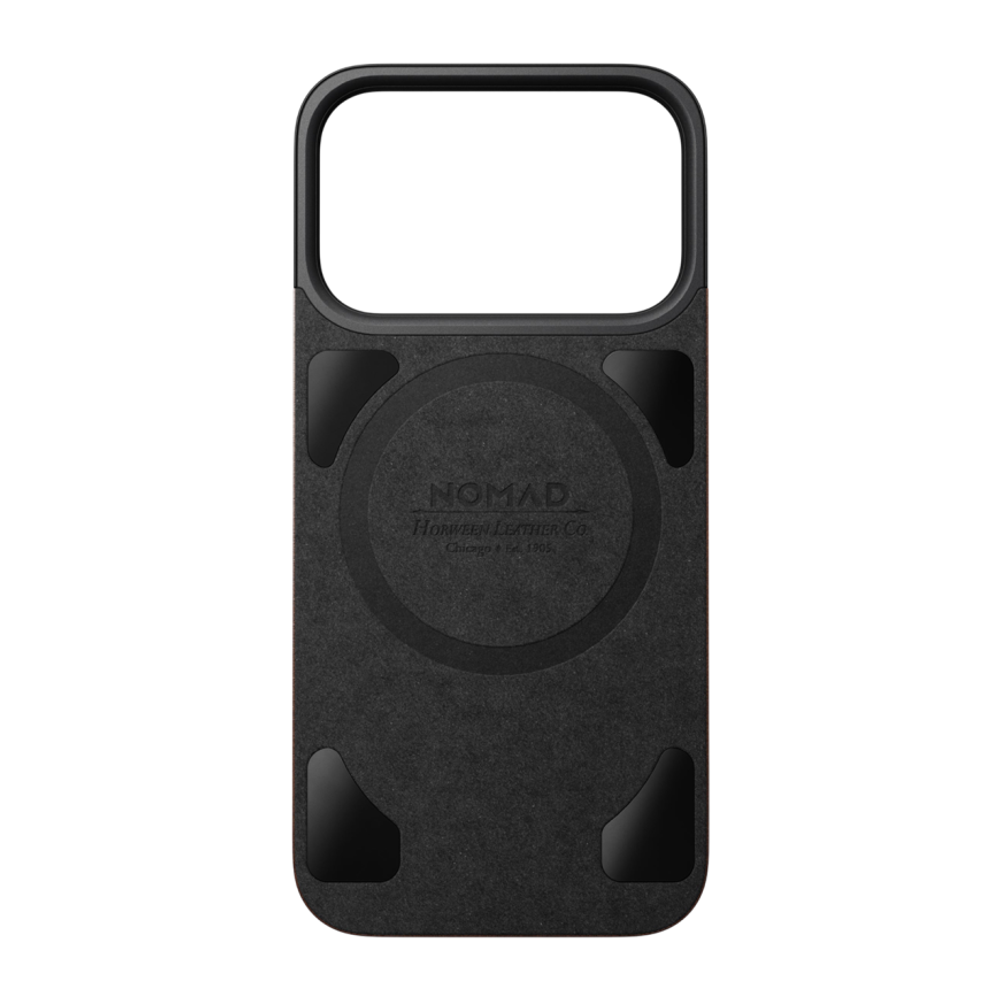 Кожаная накладка MagSafe Nomad Horween Magnetic Leather Back для iPhone 17 Pro Гибридная накладка на заднюю панель из натуральной кожи Horween