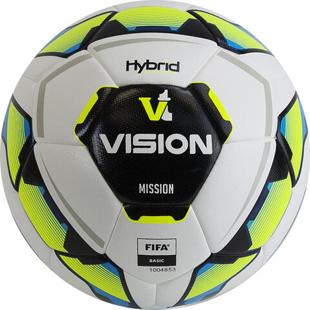 Мяч футбольный "VISION Mission" арт.FV321074,р.4, FIFA Basic,PU, гибрид.,бел-мультикол