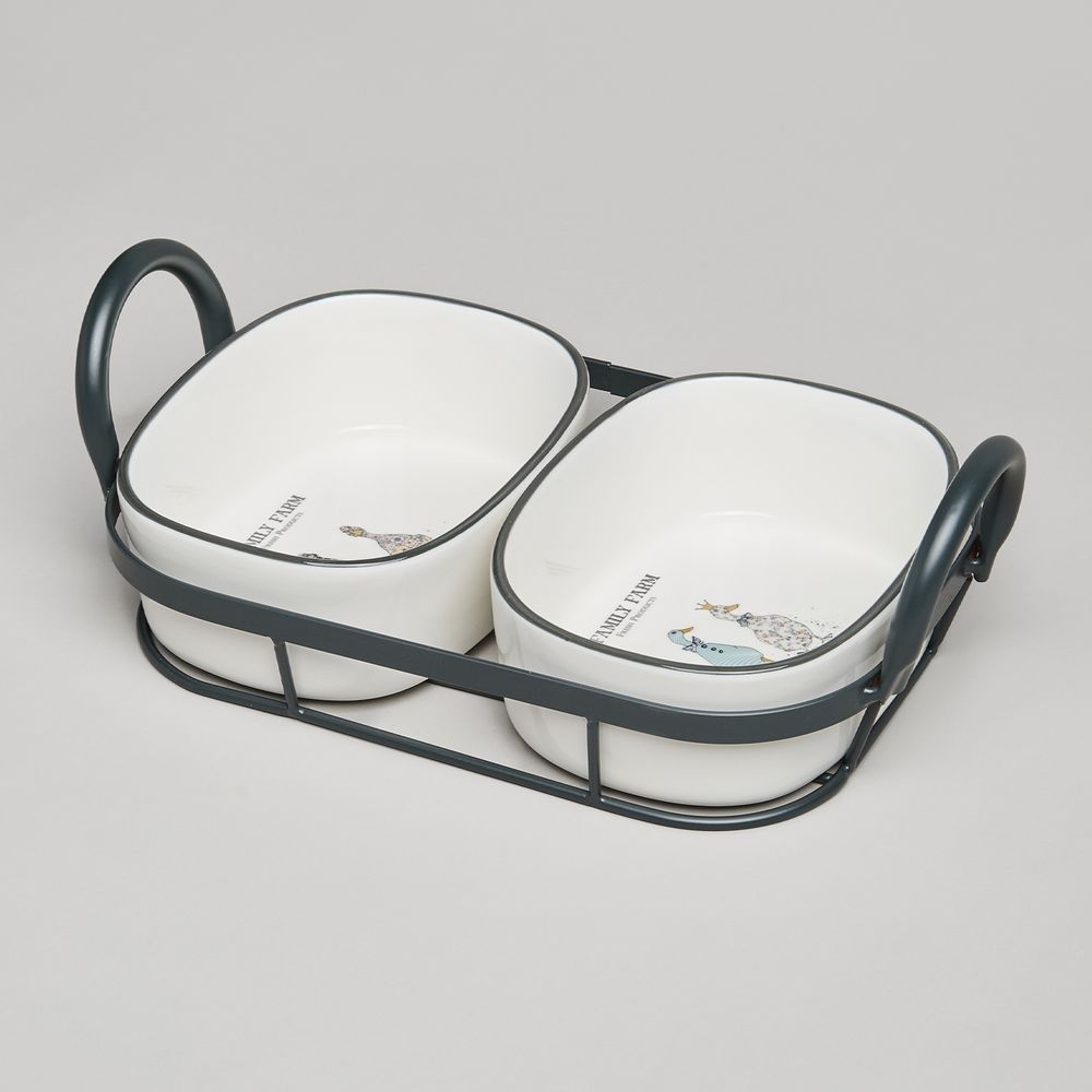 НАБОР ФОРМ НА МЕТАЛ.ПОДСТАВКЕ LEFARD "FAMILY FARM" 2 ШТ. 28,5*16*8,5 CM