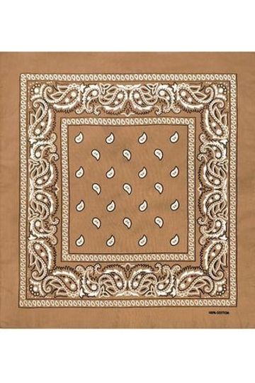 Бандана бежевая пейсли огурцы