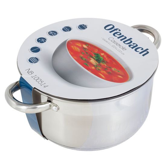 Кастрюля 6 л. из нержавеющей стали Ofenbach NB 100514