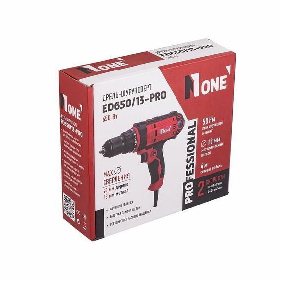 Шуруповерт сетевой NUMBER ONE ED650/13-PRO