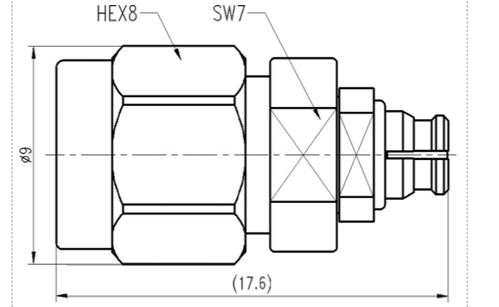 LT-SMAM-SMPF-18G, Коаксиальный переходник SMA-SMP, 18 ГГЦ