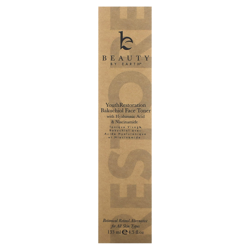 Beauty By Earth, Youth Restoration, тоник для лица бакучиол, 133 мл (4,5 жидк. унции)