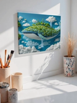 Картина на стену 40 X 50 Кит планета