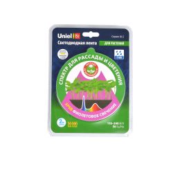 ULS-P76-2835-42LED-m-IP65-2M-SPSB RRP18C00 Комплект светодиодной ленты 2м. Спектр для рассады и цветения. Адаптер 18Вт. Блистер. TM Uniel