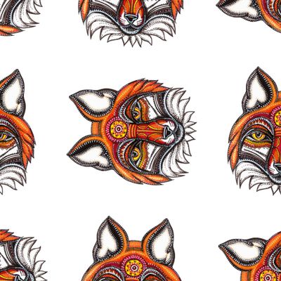 Лис детский узор