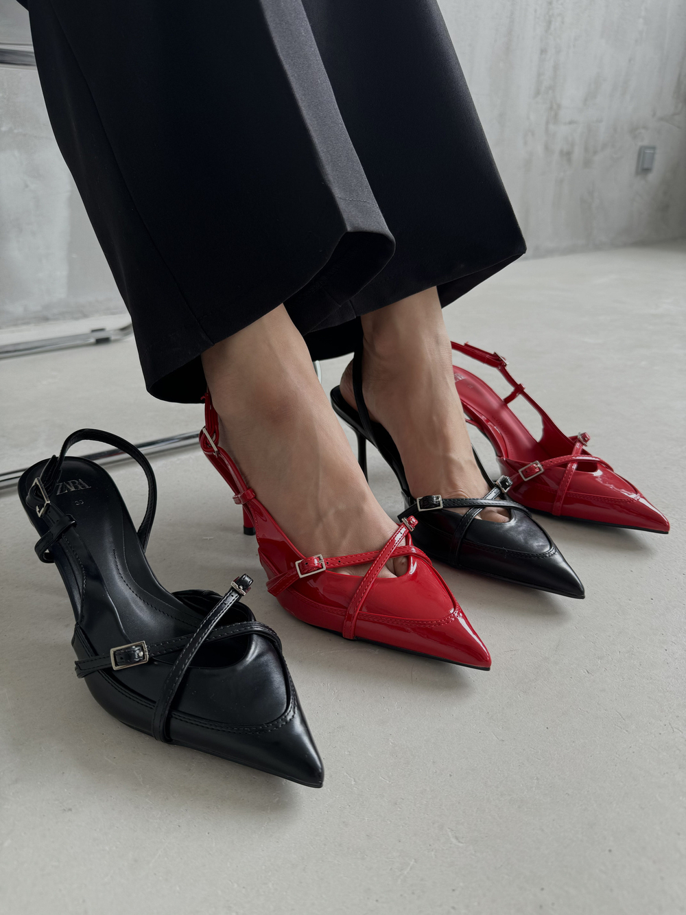 Туфли красные Zara