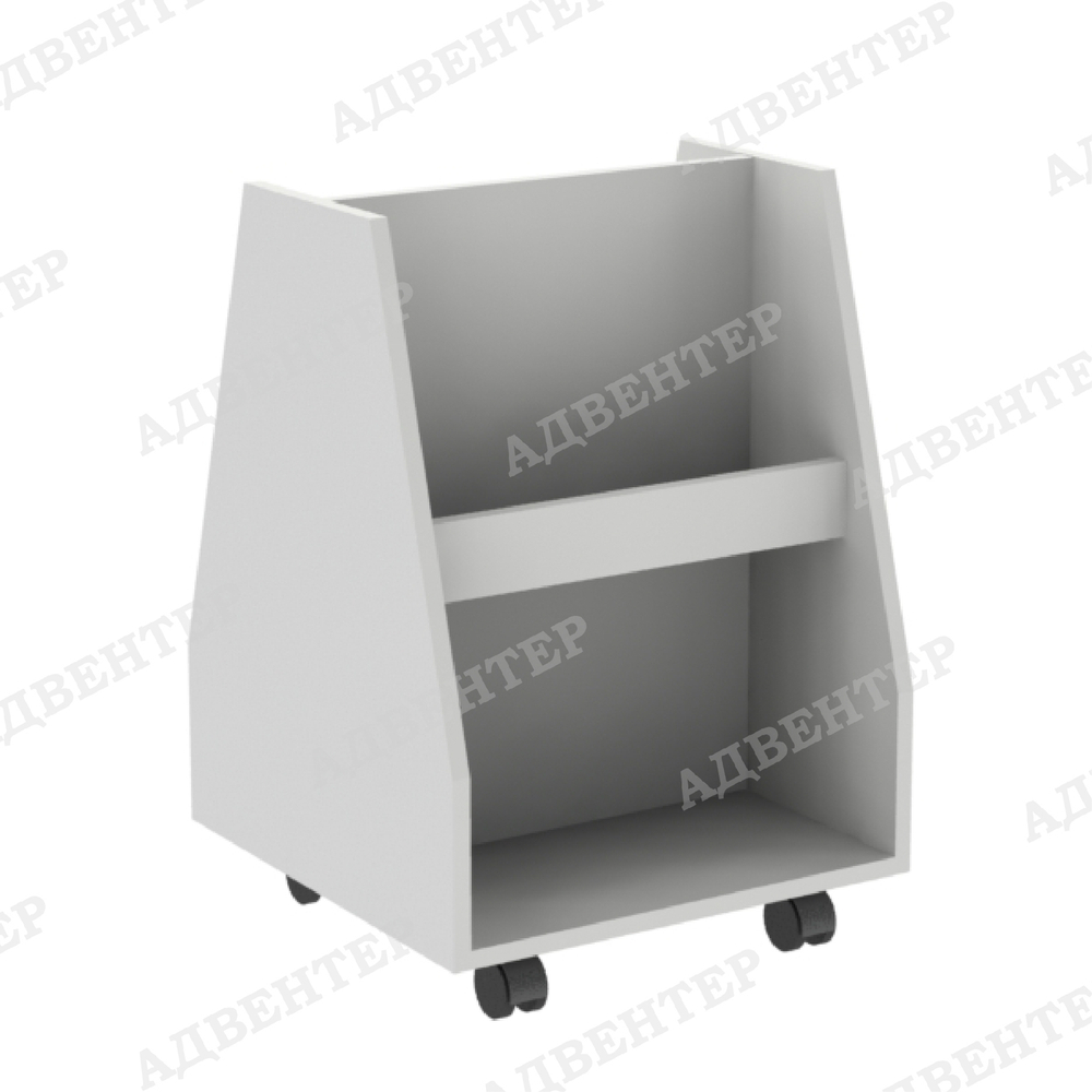 Книжная витрина на колёсах двусторонняя