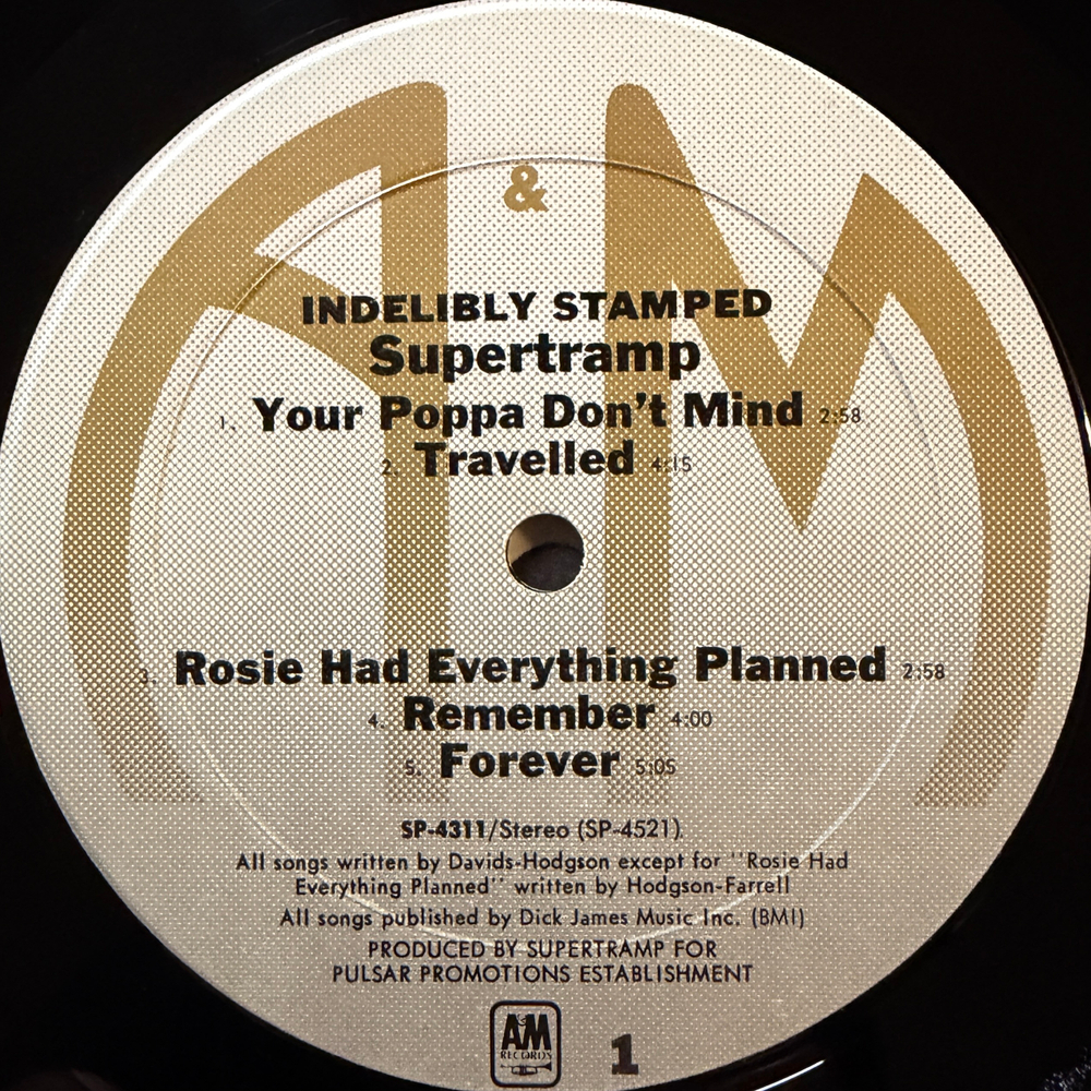 Supertramp ‎– Indelibly Stamped (США)
