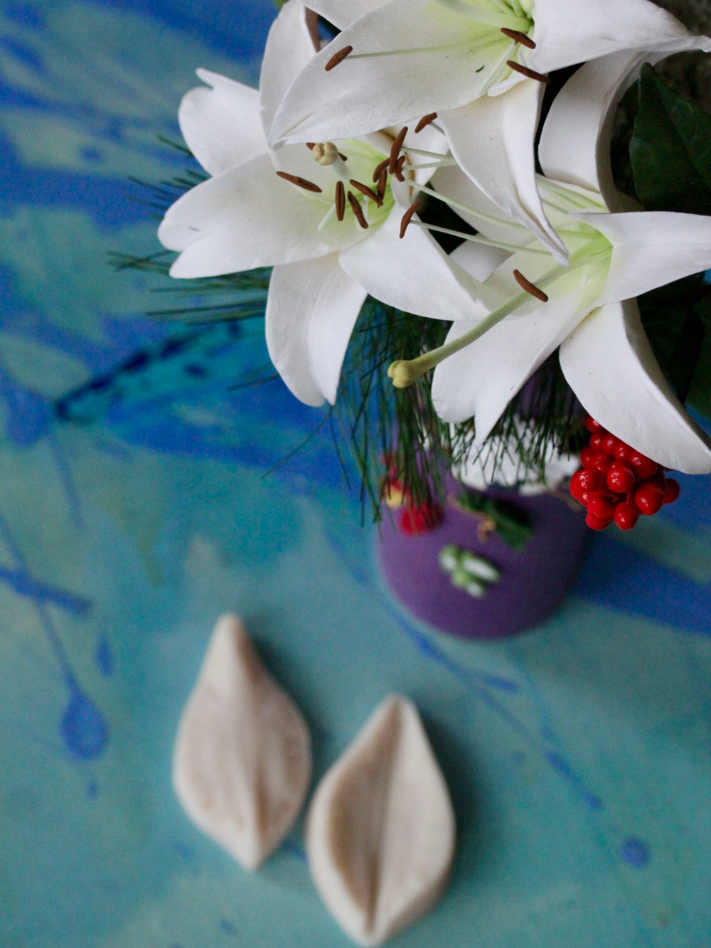 Молд силиконовый вайнер для лепки Лилии / Форма для лепки лепестков