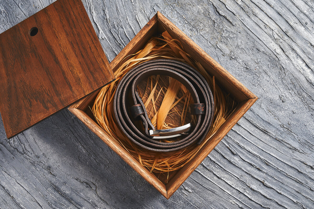 Ремень из крупной текстурной итальянской кожи, цвет «кофейный», хромированная пряжка