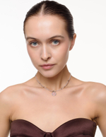 Чокер "Royal" из розового кварца Silver