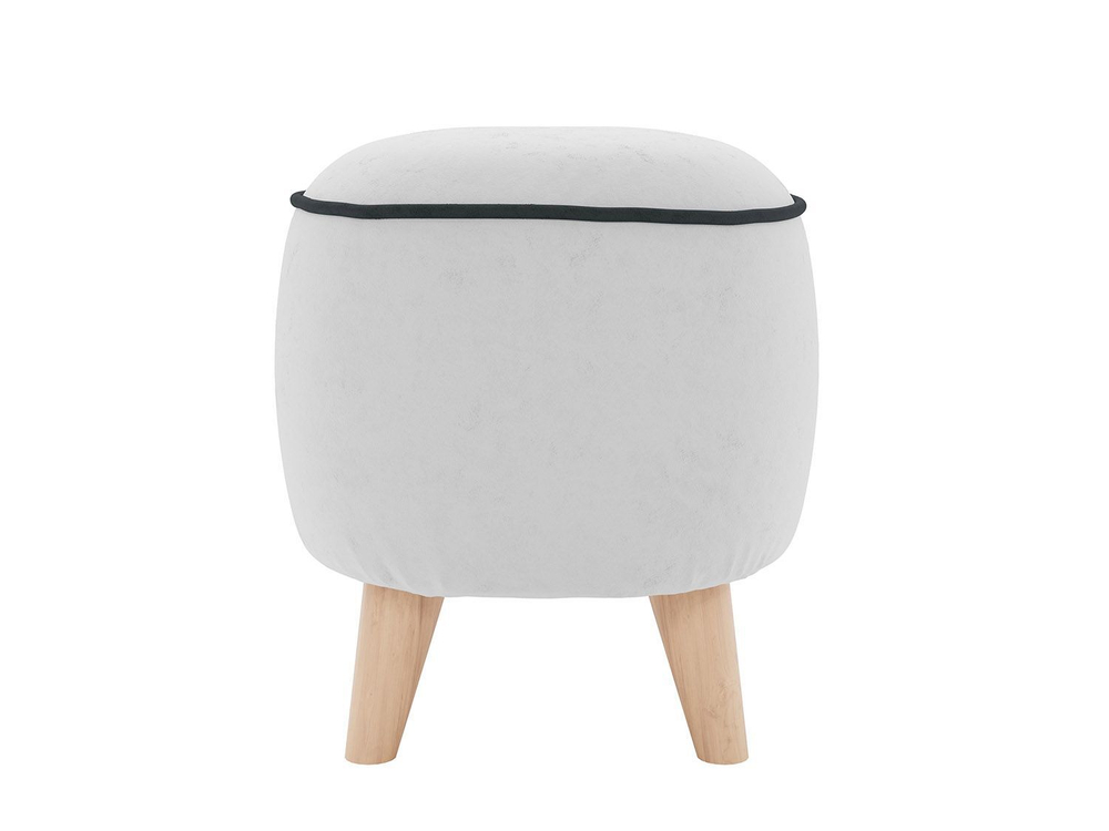 Пуф Лона / велюр киото сильвер/велюр киото уголь