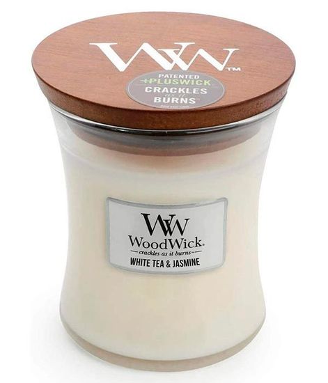Белый чай и жасмин, ароматическая свеча, WoodWick
